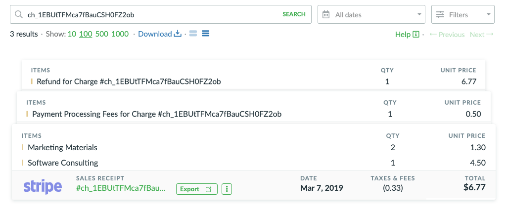 search result
